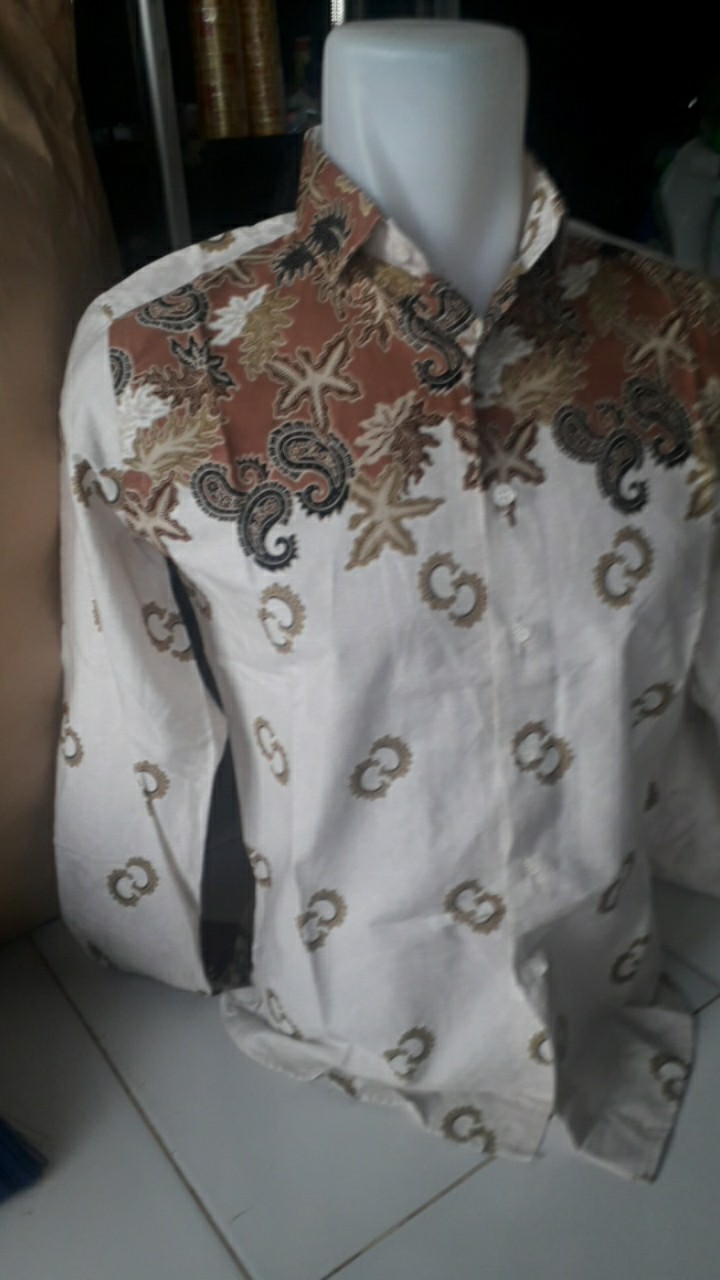 Kemeja Batik Pria Slim Fit Hem Batik Pria Slimfit Luigibatani Elegan Cbl1059
