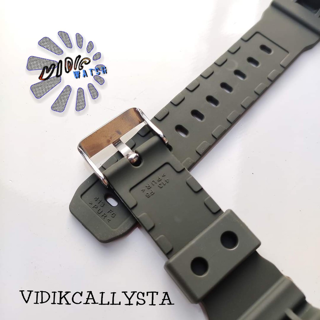 STRAP TALI JAM CASIO DW 8800 9052 004 9000 9050 9051 9052 HIJAU ARMY