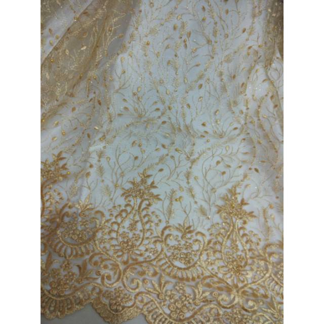 Kain Kebaya Tile Payet Mutiara Gliter Bordir