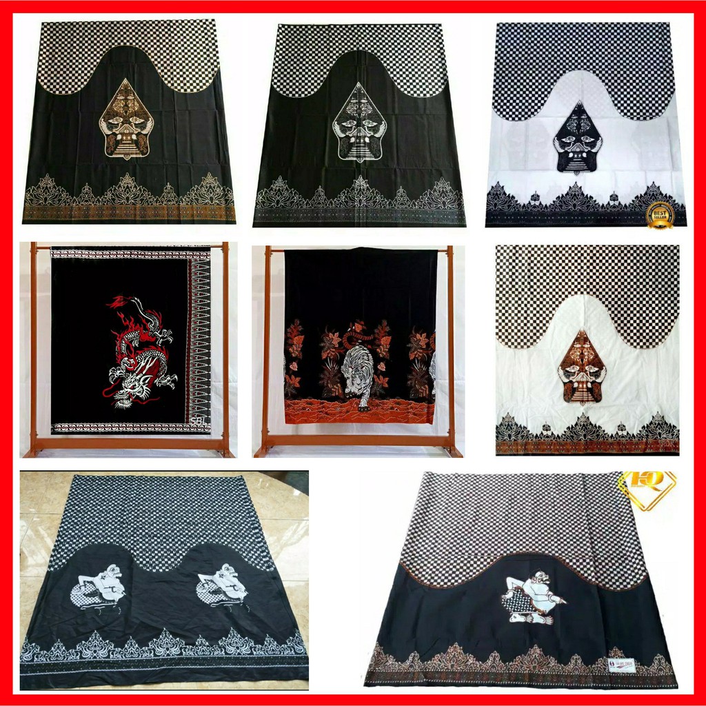 Jual Sarung Wayang Dewasa Batik Sarung Wayang Dewasa Gunungan Wayang