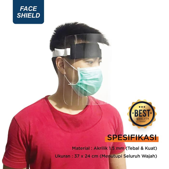 Face Shield Akrilik | Face Shield Pelindung Wajah | Face Shield Tebal | Pelindung Muka Anti Virus