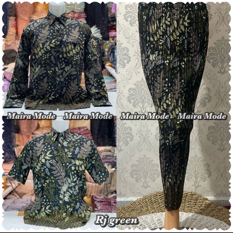 couple rok dan kemeja batik / rok batik / rok prisket / rok span / kemeja pesta / kemeja motif