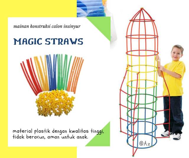 Mainan Edukasi Abaca Magic Straws