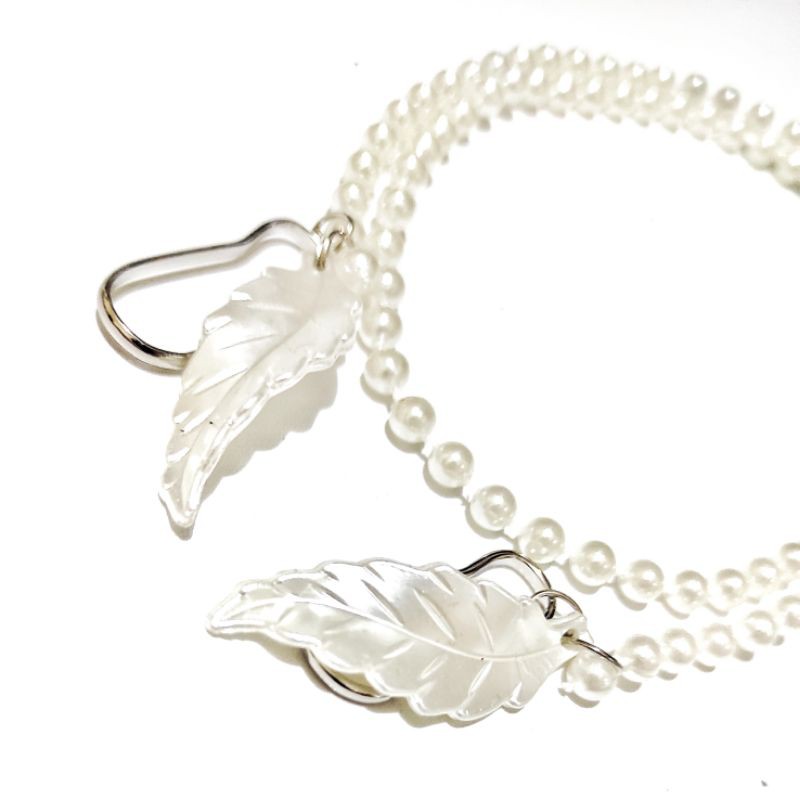 Kalung Gantungan Masker Strap Mask Hanging Korean Leaf Pearlstring Series Mutiara