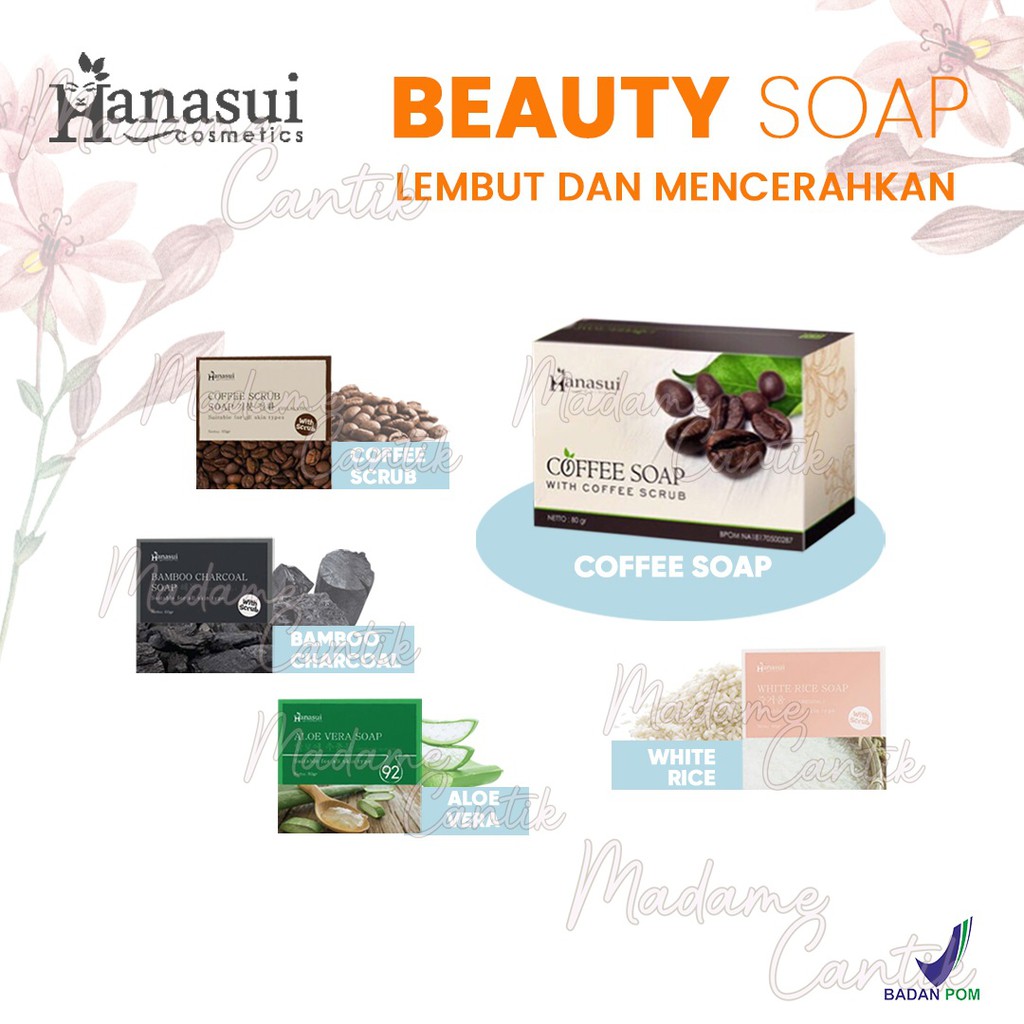 ✿ MADAME ✿ HANASUI SCRUB BAR SOAP / SABUN HANASUI BPOM