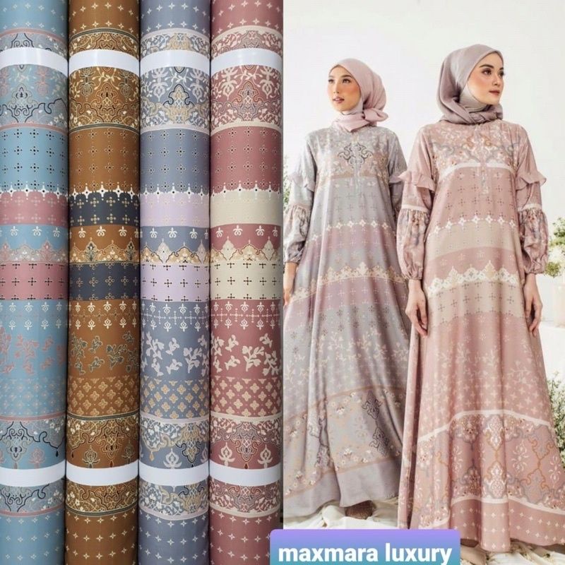 Kain maxmara lux  Kirani Series Bahan Gamis | kain Meteran murah
