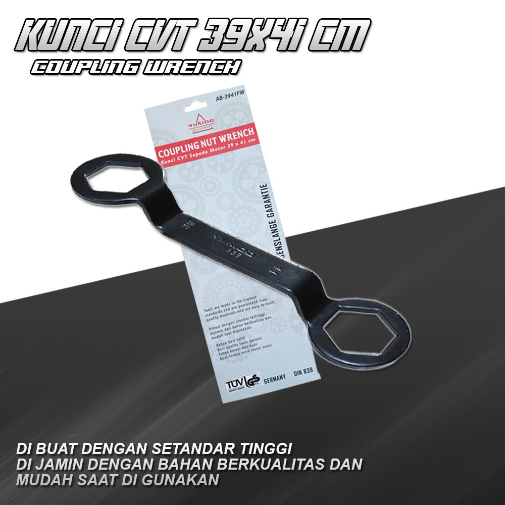 Kunci kopling SET  39x41 - Treker Cvt - YUKIDO Kunci Kopling CVT Matic 39 x 41 mm - Coupling Nut Wrench 39x41 mm - TAHANAN KOPLING GANDA - TAHANAN CVT MATIC