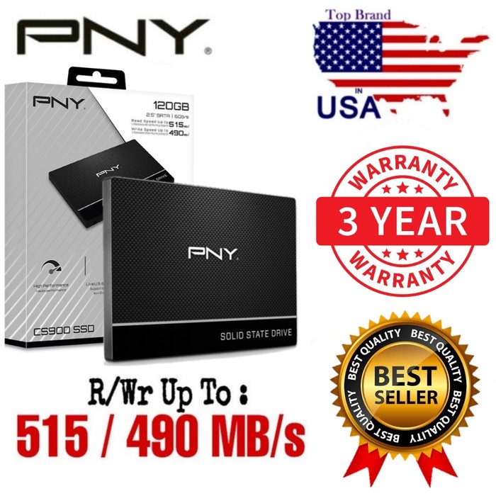 SSD 120 GB  240 GB PNY 2,5inch Internal SATA III 6Gb/s Nand 120GB resmi