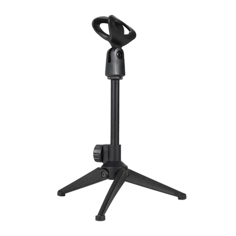 Btsg Adjustable Mic Clip Tripod Portable Mike- Phone Stand Meja Bracket Holder