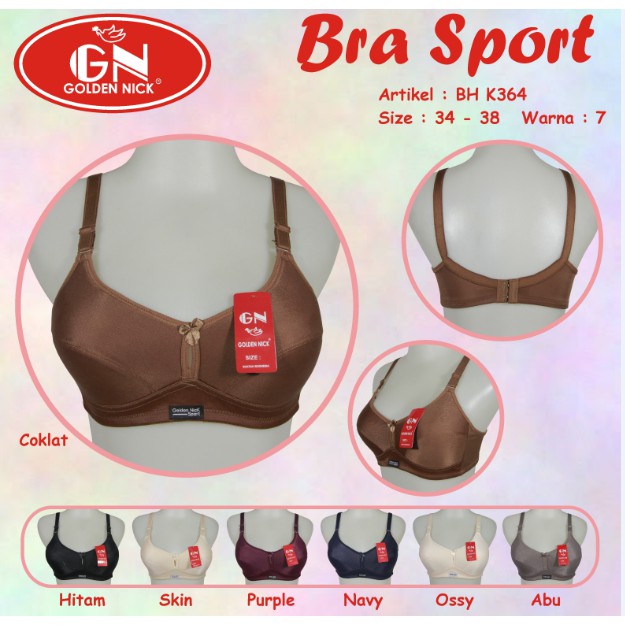 ORIGINAL ISA PILIH WARNA Golden Nick - Sport Bra BEST SELLER Bh Tanpa Kawat Bh Busa Tipis Bh Murah Bh Dewasa Bh Cup B COD K364