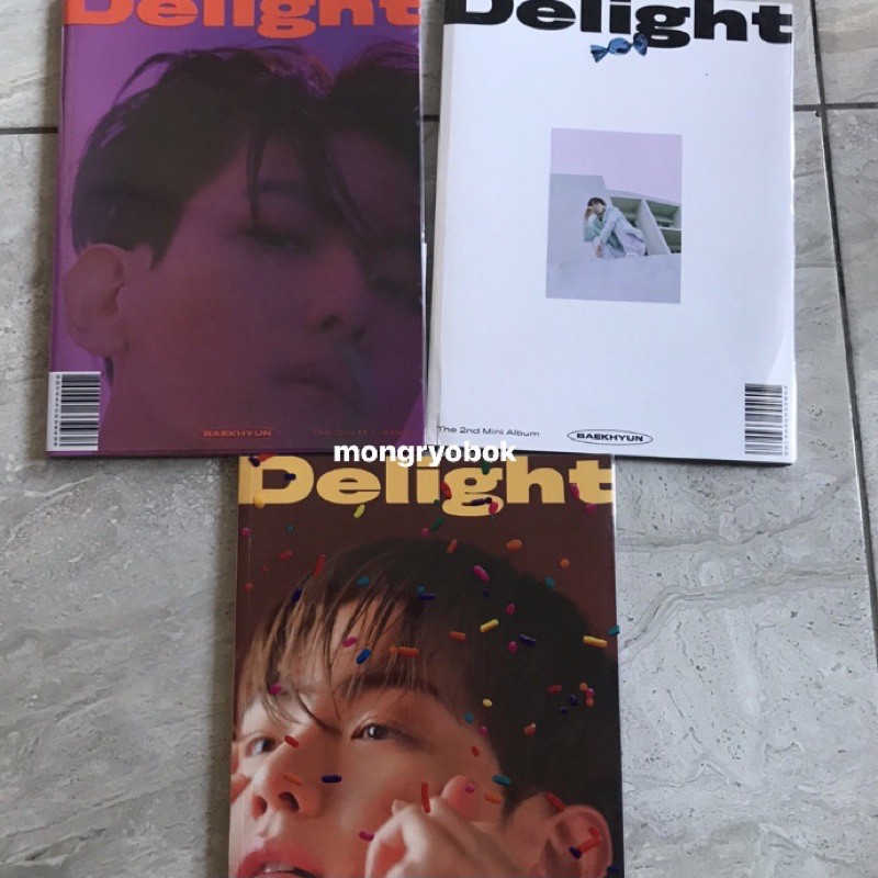 

unsealed sharing album message card postcard poster baekhyun delight cinnamon honey mint (+postcard)