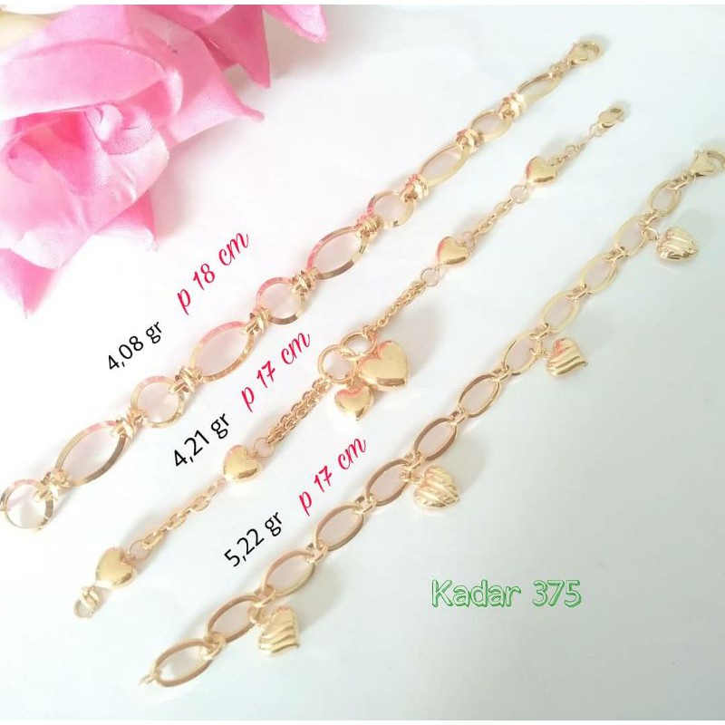 Gelang Rantai Variasi Love 375