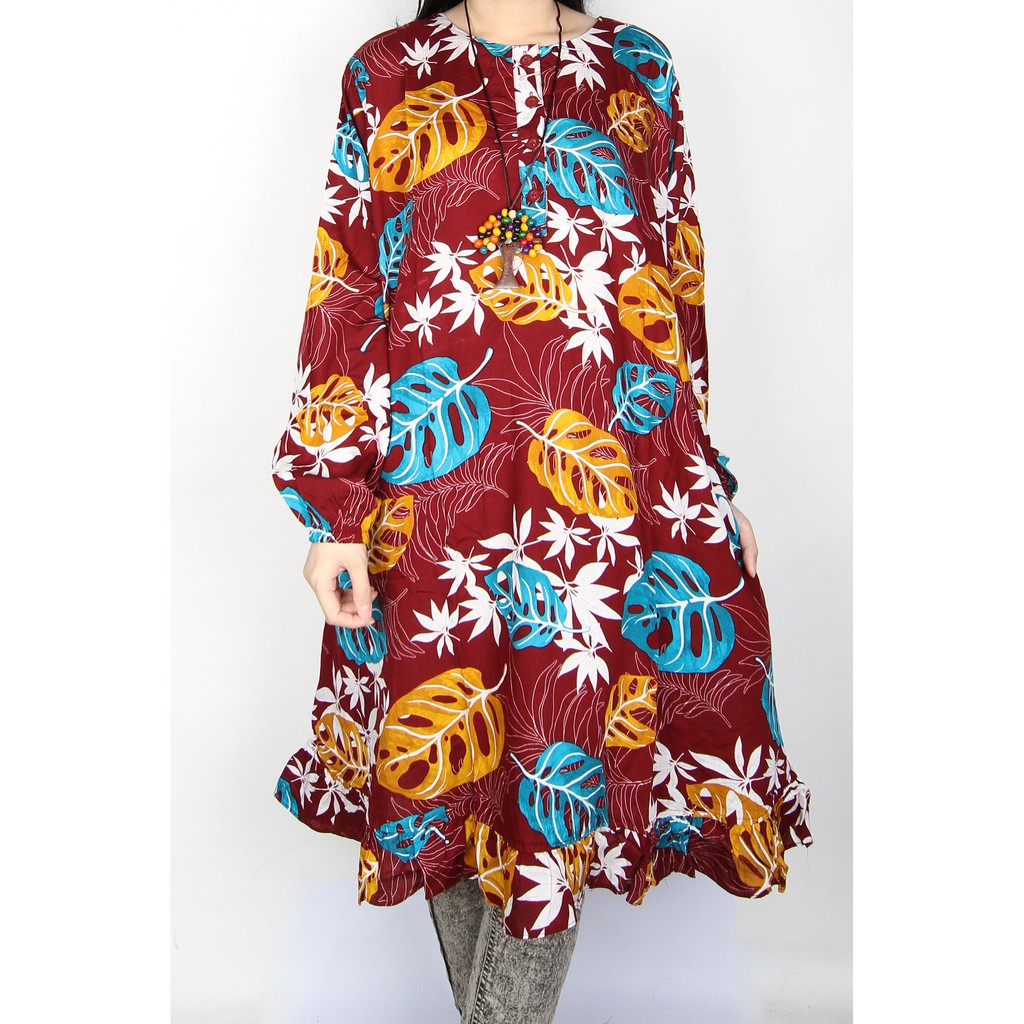 Maliju Tunik Jumbo Rempel Katun