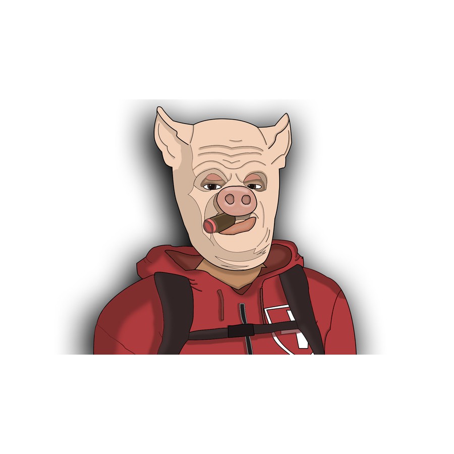 Topeng bos babi h1z1 pig latex mask Halloween