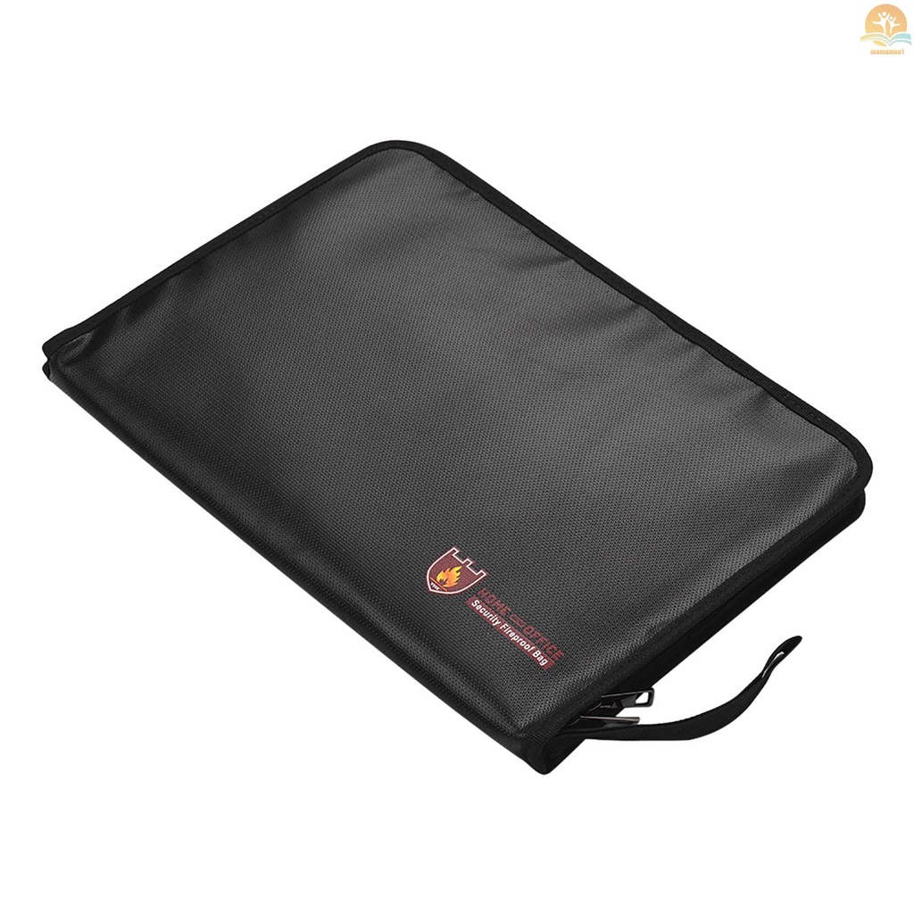 Fireproof Expanding File Folder Document Bag Water &amp; Fire Resistant Silicone Coated Accordion Expandable File Organizer Pouch Holder Zipper Closure for Office Home Bank