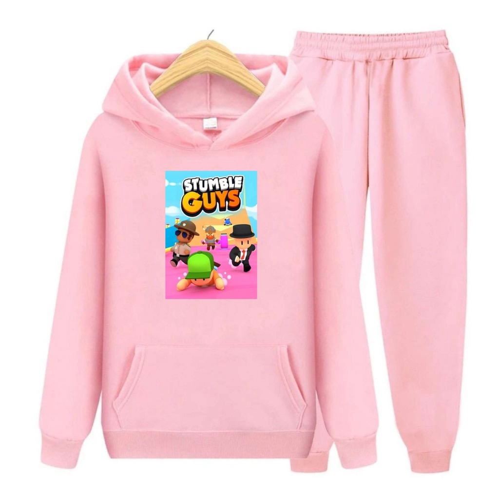 Setelan Sweater Hoodie Anak Stumble 02 SIZE S - XXL/set anak hoodie Topi