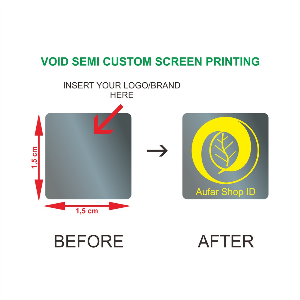 

Stiker Hologram Void Silver Semi Custom