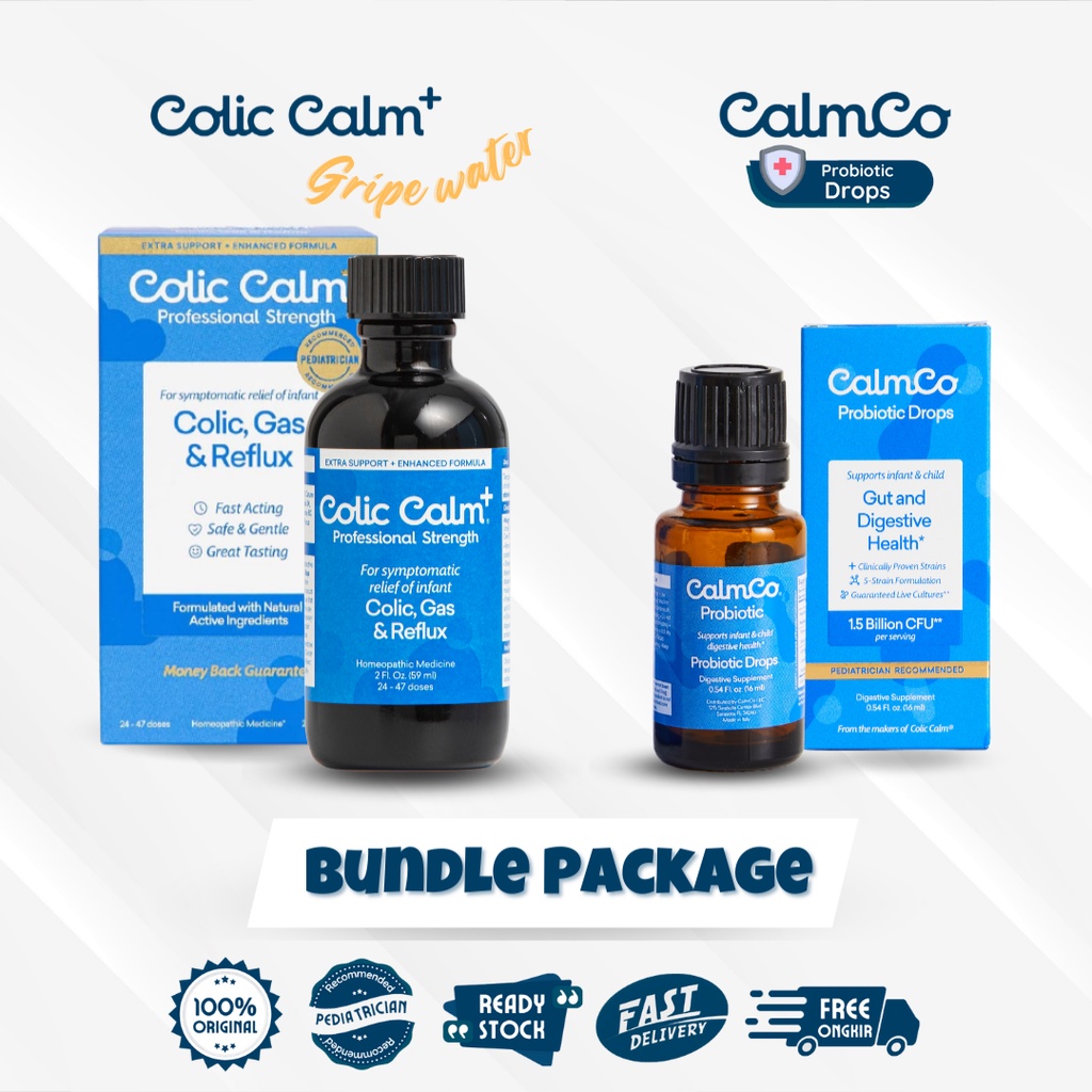 Jual Colic Calm Plus Gripe Water & Calmco Probiotik Drops Original ...