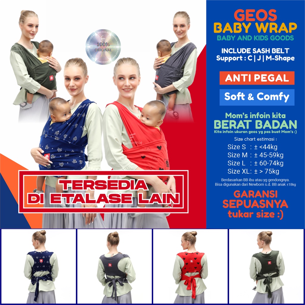 Gendongan Bayi Geos Samping Cimo Original