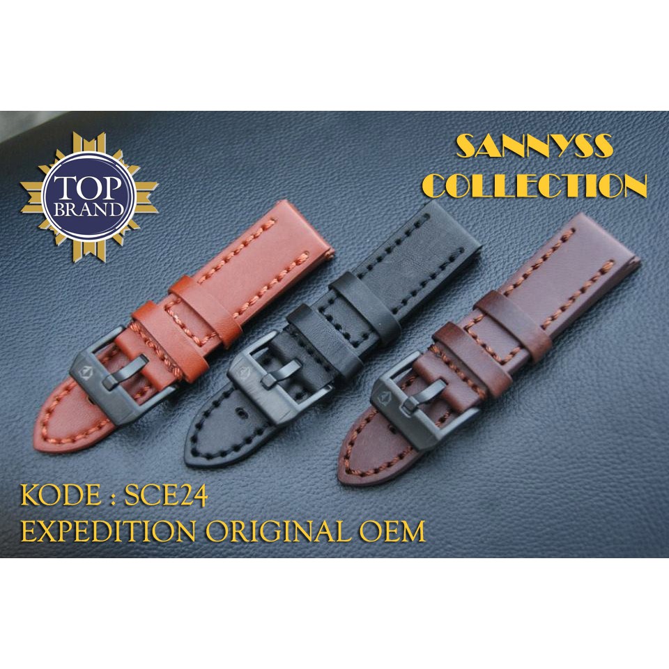 STRAP TALI JAM EXPEDITION KULIT ORIGINAL OEM HITAM COKLAT
