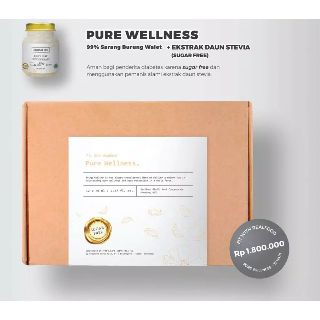 

Realfood Pure Wellness - Program 12 Hari Minuman Sarang Burung Wallet 99% Sugar Free