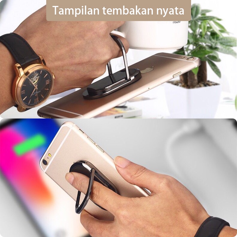 Korek Api Elektrik Ring Holder Handphone USB Lighter Stand Hp / Pemantik rokok gesper cincin / Ring Holder Stand Pengisian USB Charger / Phone Hold Lighter