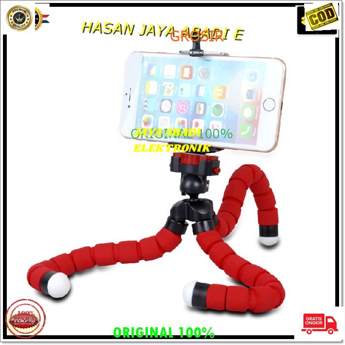 J132 TRIPOD MINI LIPAT HOLDER U SPIDER KAKI TIGA MONOPOD PEGANGAN HP KAMERA CAMERA PENYANGGA DUDUKAN POD MOBILE ORIGINAL TRIPOD SPIDER MINI HOLDER U LIPAT KAKI GORILA MONOPOD PEGANGAN HP HANDPHONE KAMERA UNIVERSAL KOKOH STABIL LEBAR MAX 9 CM