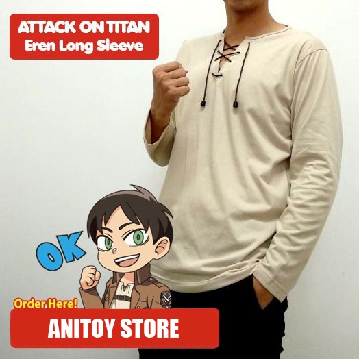 BAJU KAOS COSPLAY EREN YAEGER ANIME ATTACK ON TITAN