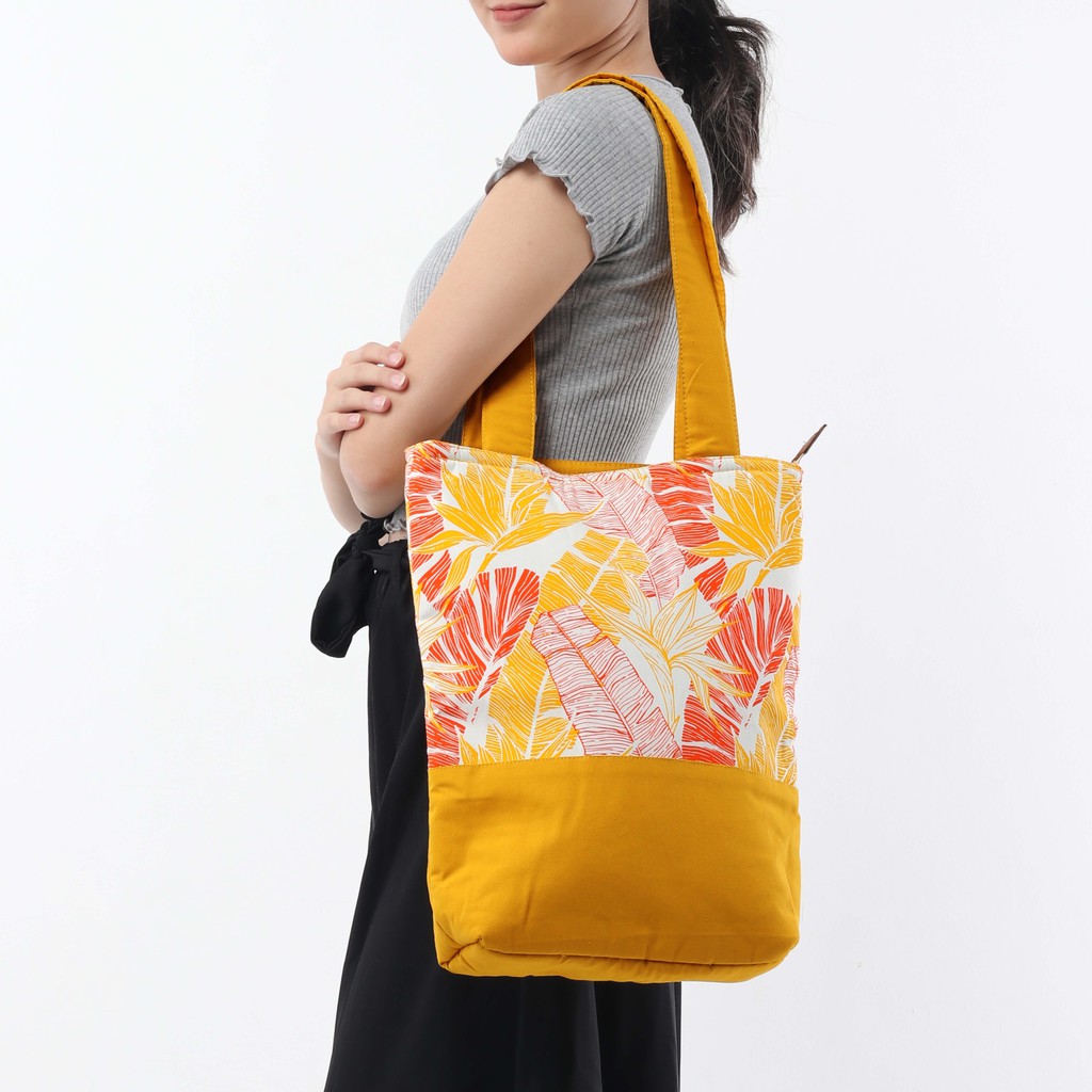 Tote Bag Kanvas Tropical Kuning