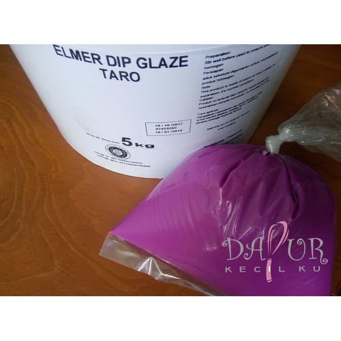 

377y topping donat / elmer dip glaze taro 500 gr repack kf34