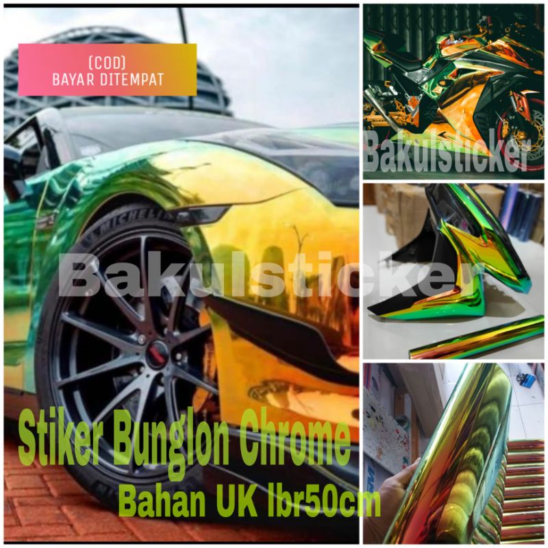 Stiker Bunglon Chrome Premium Stiker Skotlet Bunglon Rainbow