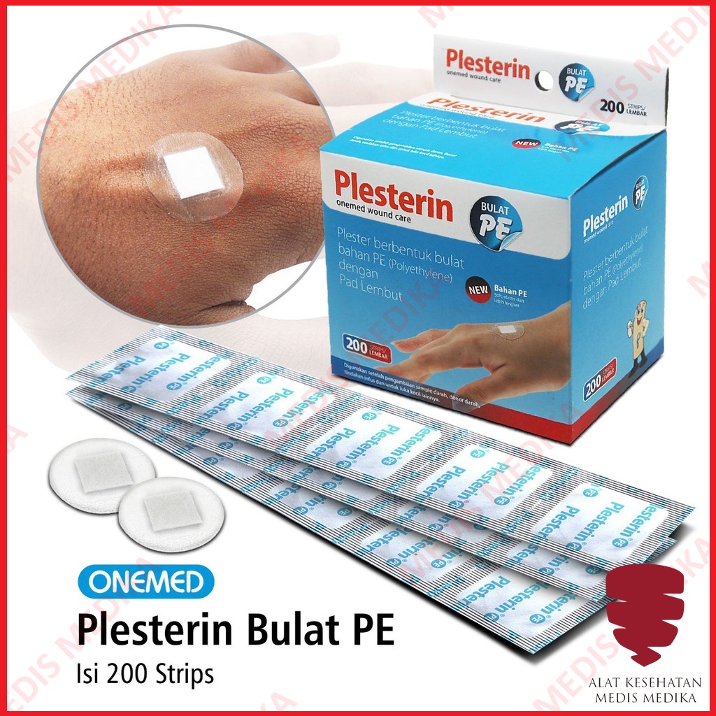 Plesterin Bulat PE Transpart Plester Penutup Luka Peralatan P3K Onemed