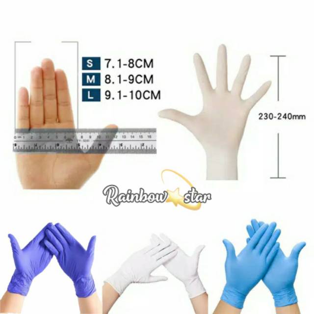 Sarung Tangan Karet 2pcs  / Nitrile Examination Gloves