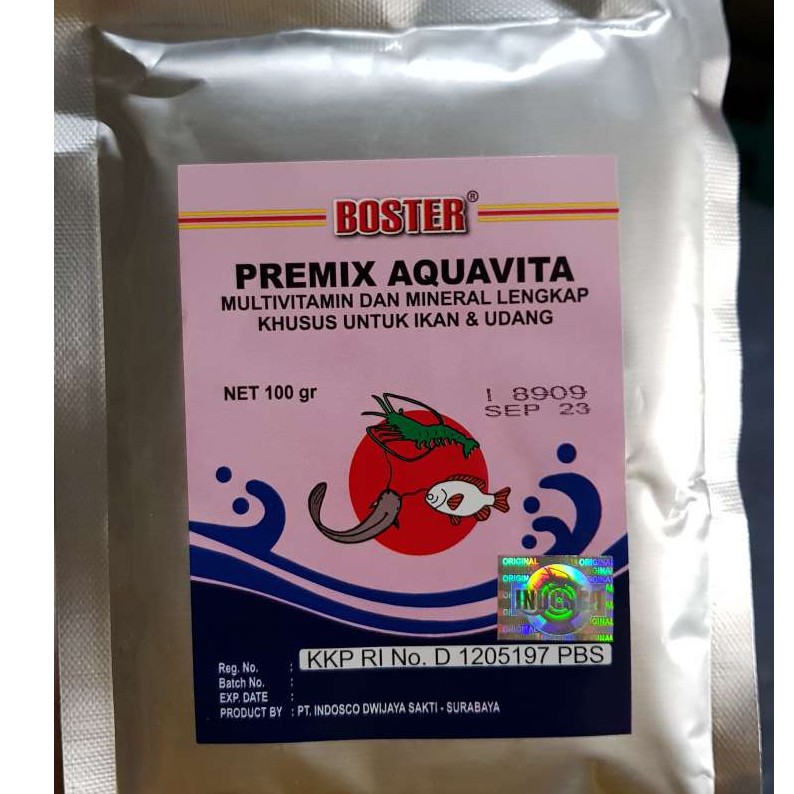 Jual Boster Premix Aquavita Gram Multivitamin Dan Mineral Ikan