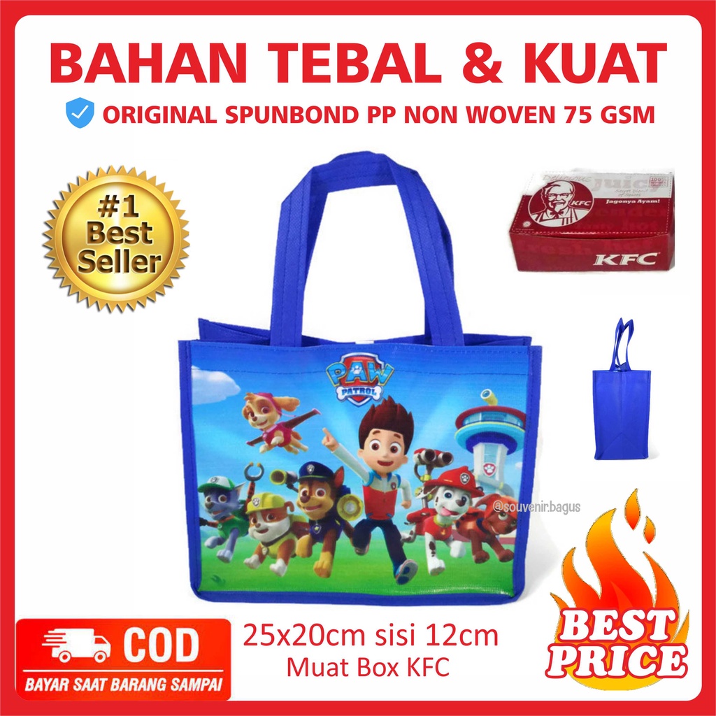 TERLARIS Tas Ultah Paw Patrol / Goodie Bag Ulang Tahun Paw Patrol / PROMO Tas Souvenir Paw Patrol