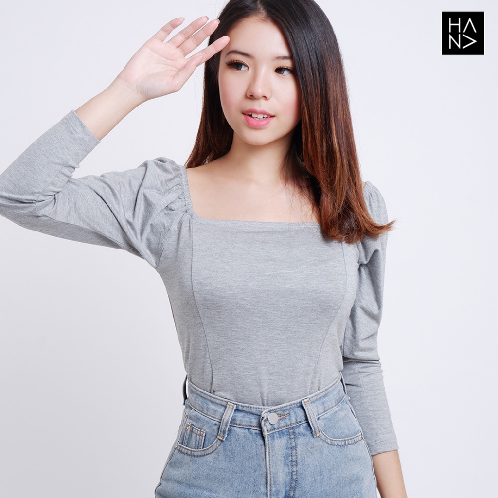 HanaFashion JKT - Reysha Long Sleeve T-Shirt Kaos Lengan Panjang - CT062