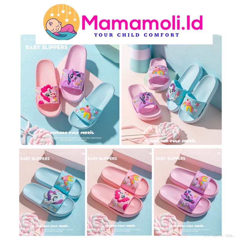 Sandal / Sendal Anak Perempuan My little Pony Unicorn Premium Quality/ Sandal Jepit Anak Perempuan / Sandal Slip On Anak Perempuan UNICORN/ Sendal Anak Anak Perempuan Kualitas Premium Ringan / Sandal EVA Anak Perempuan/ Sendal Karet Jelly Anak Perempuan