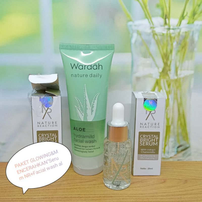 Paket [√Mencerahkan] // Serum NR plus Facial foam aloe vera wardah 50ml