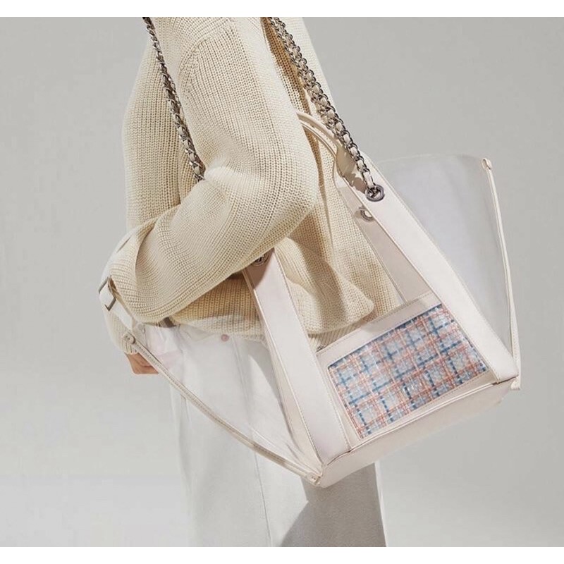 Tas tote top handle bag wanita pedro transparan tote bag original