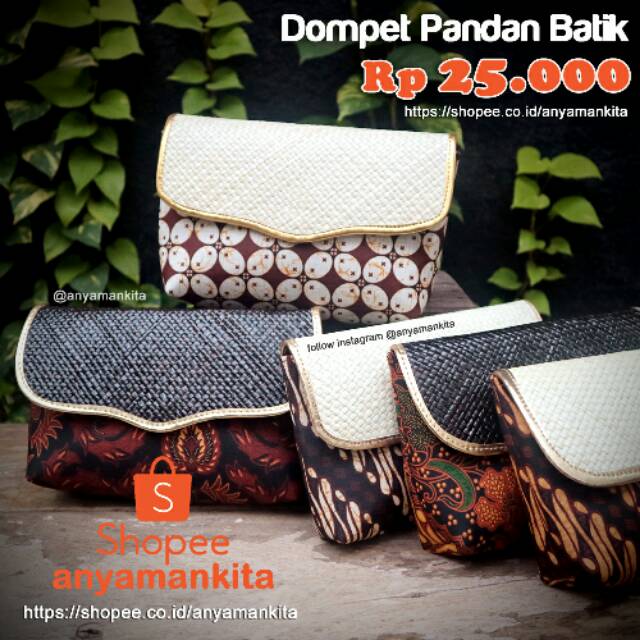 GROSIR Dompet Pandan Batik Kembung