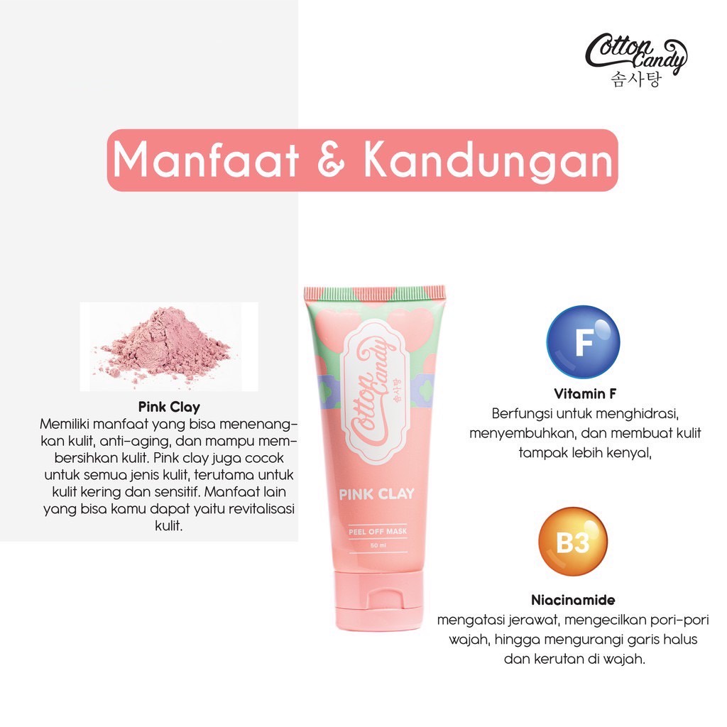 COTTON CANDY Pink Clay Peel Off Mask 50 ml