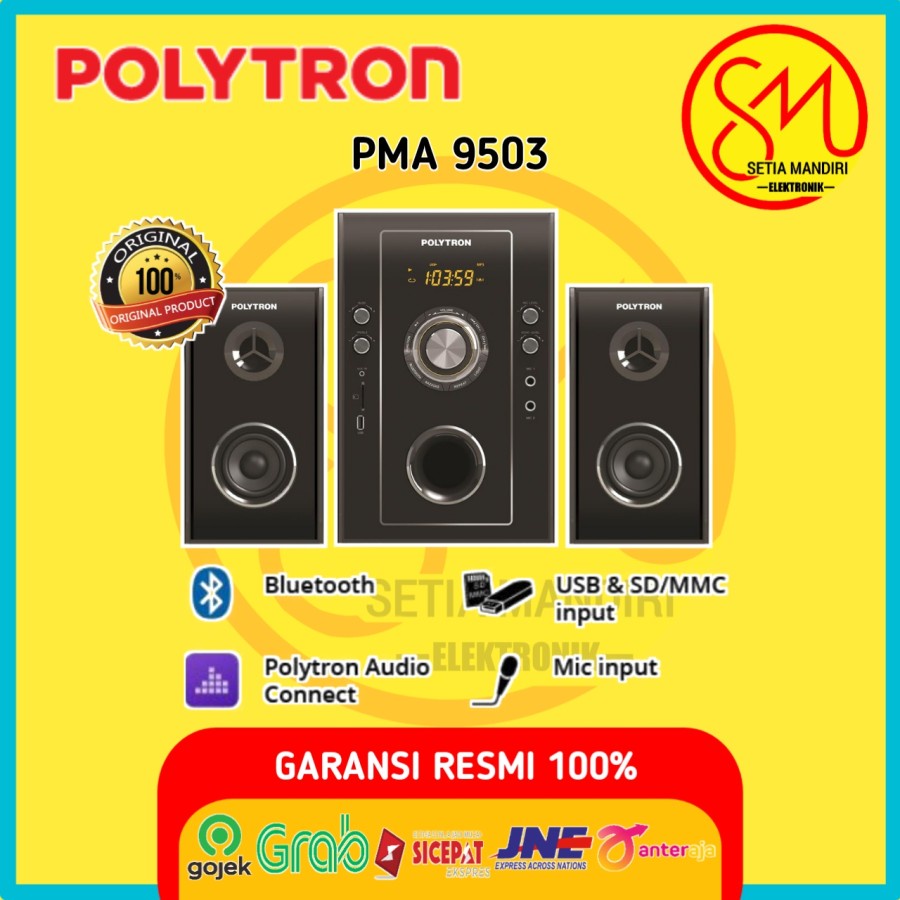 Jual POLYTRON PMA 9503 Speaker Aktif Bluetooth PMA9503 Subwoofer Aktif USB Shopee Indonesia
