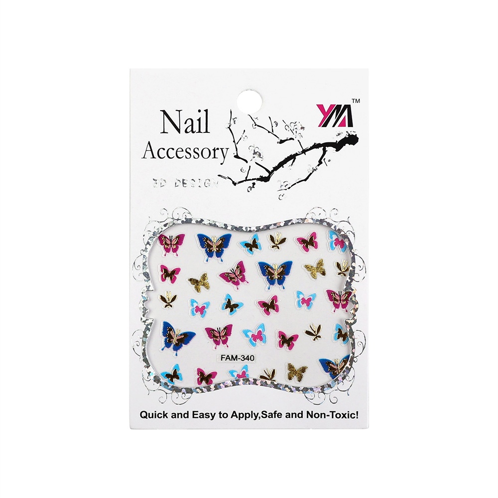 3D Random Colors Self-adhesive Nail Foils