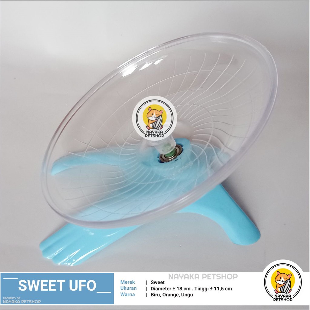 Sweet Ufo Jumbo Flying Saucer Running Wheel Hamster Mainan Hewan