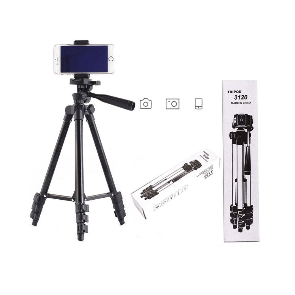 Jual Tripod 3120 Black Edition untuk Camera dan Handphone Free Holder U