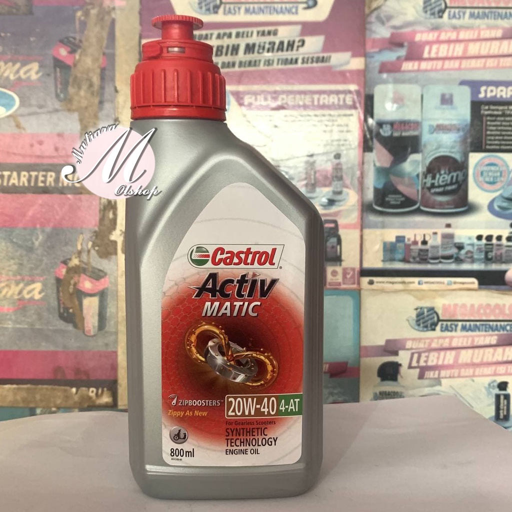 Jual OLI CASTROL ACTIV MATIC 4T 20W-40 0,8L 800ML Indonesia|Shopee ...