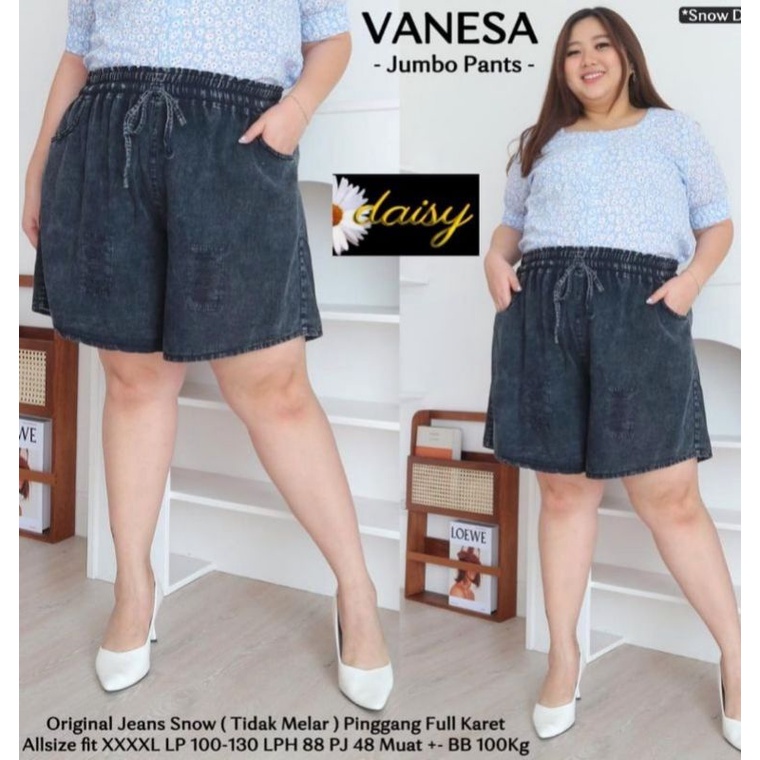 CELANA PENDEK WANITA / HOTPANTS JUMBO JEANS DENIM ORIGINAL BB 100KG