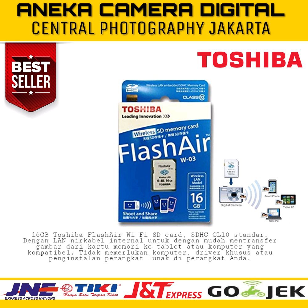 Dijual SD card Wifi  Toshiba Flash Air 16GB Berkualitas