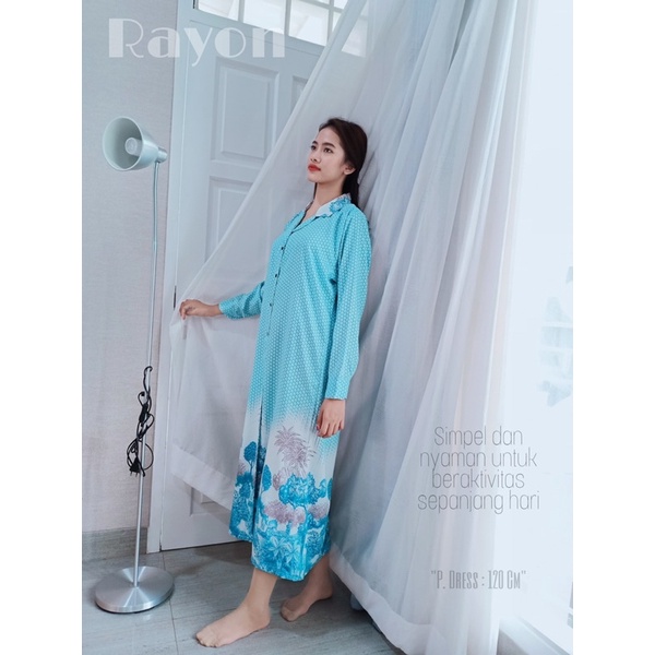 IZANY Long Dress Wanita Dewasa / Dress Blazer XL RAYON banyak varian