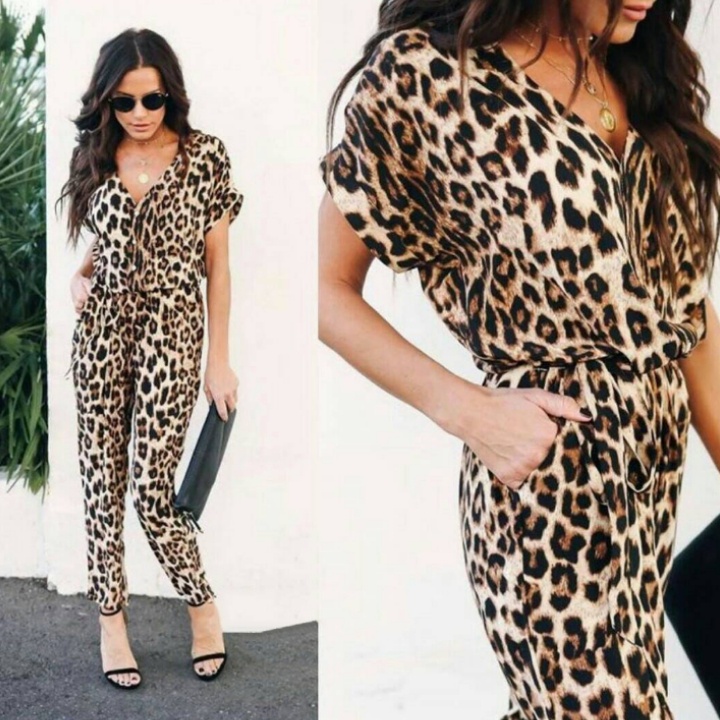 *[GLFK] Jumpsuit Modern Leopard / Jumpsuit Kekinian / Pakaian Jumpsuit Wanita Terbaru / Jumpsuit